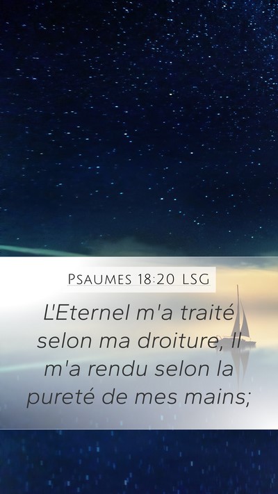 Psaumes 18:20 LSG Bible Verse Image