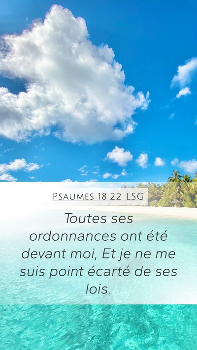 Psaumes 18:22 LSG Mobile Phone Wallpaper - Toutes ses ordonnances ont été devant moi, Et - Mobile Bible Verse Wallpaper