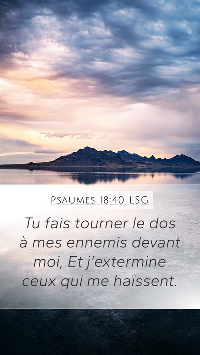 Psaumes 18:40 LSG Bible Verse Image