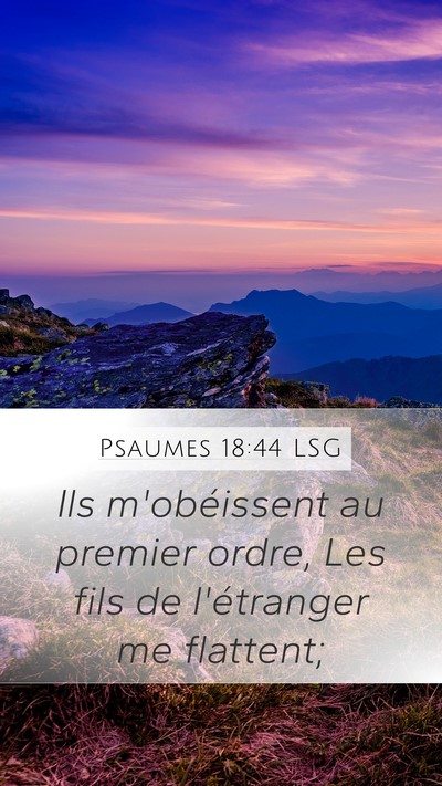 Psaumes 18:44 LSG Bible Verse Image