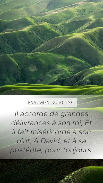 Psaumes 18:50 LSG Bible Verse Image