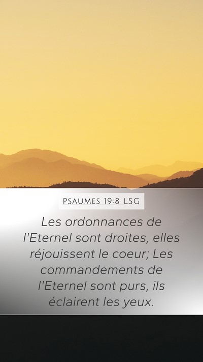 Psaumes 19:8 LSG Bible Verse Image