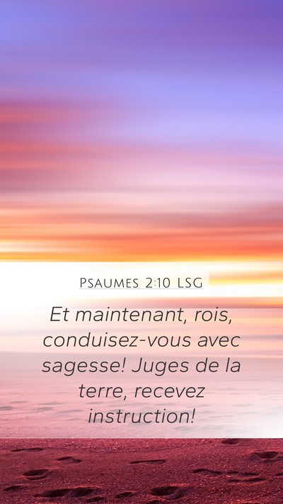 Psaumes 2:10 LSG Bible Verse Image