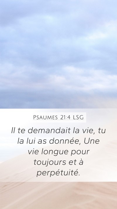 Psaumes 21:4 LSG Bible Verse Image