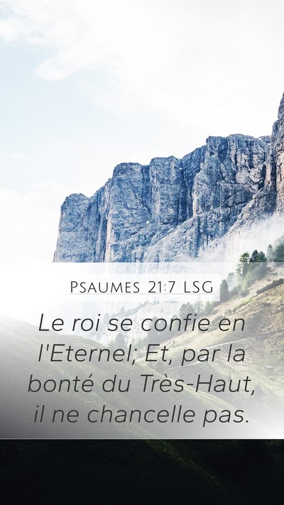 Psaumes 21:7 LSG Bible Verse Image