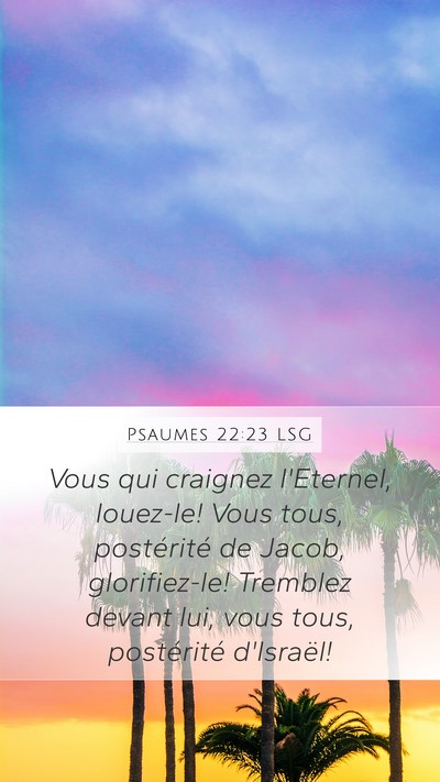 Psaumes 22:23 LSG Bible Verse Image