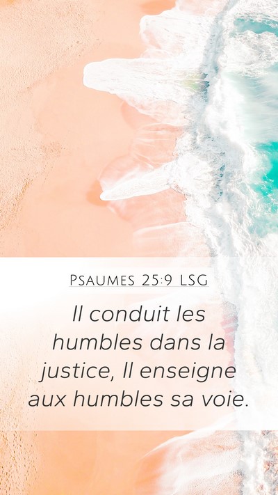 Psaumes 25:9 LSG Bible Verse Image