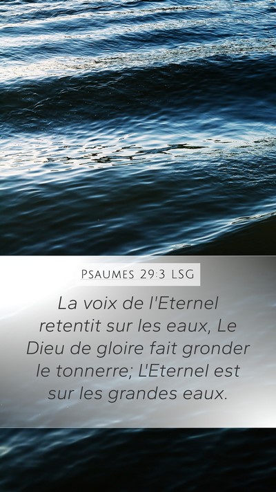 Psaumes 29:3 LSG Bible Verse Image