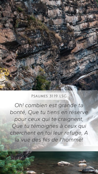 Psaumes 31:19 LSG Bible Verse Image