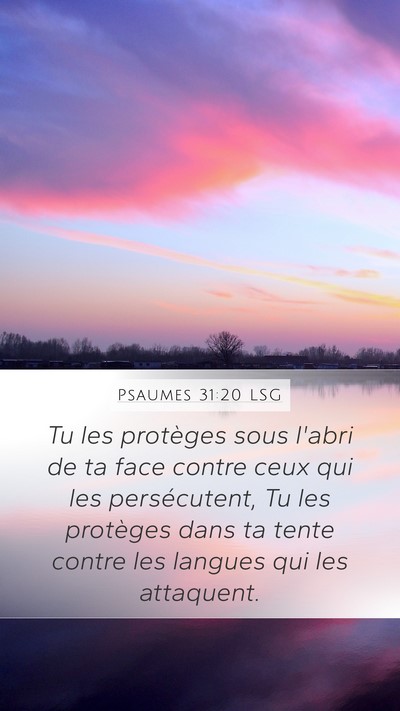 Psaumes 31:20 LSG Bible Verse Image