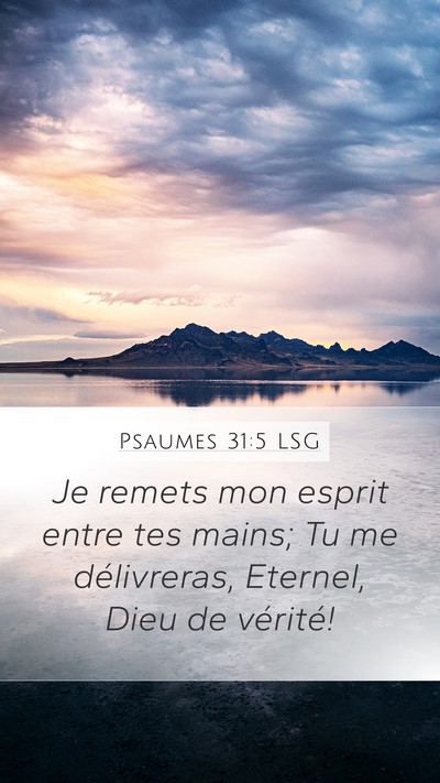 Psaumes 31:5 LSG Bible Verse Image