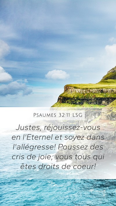 Psaumes 32:11 LSG Bible Verse Image