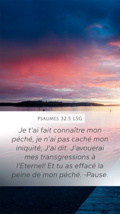 Psaumes 32:5 LSG Bible Verse Image