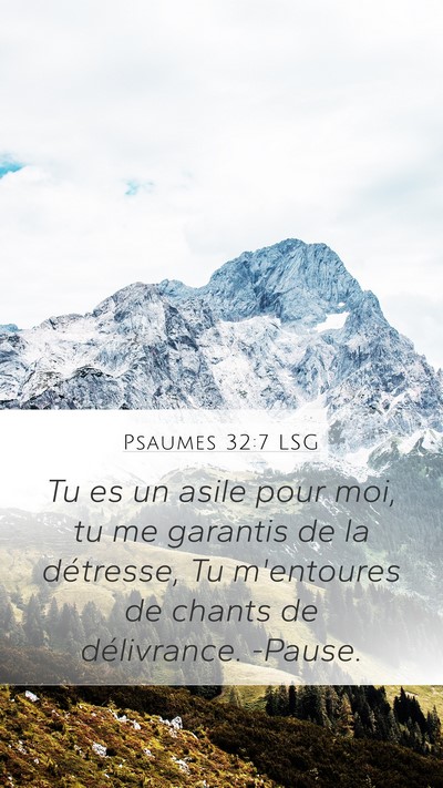 Psaumes 32:7 LSG Bible Verse Image