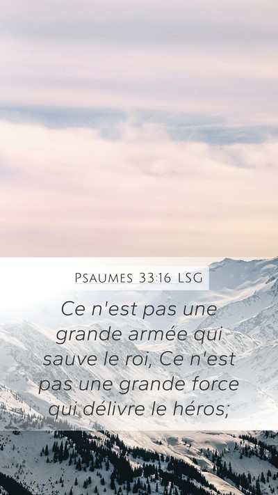 Psaumes 33:16 LSG Bible Verse Image