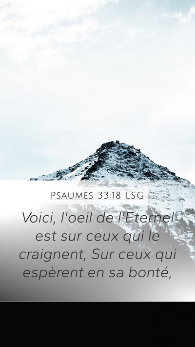 Psaumes 33:18 LSG Bible Verse Image