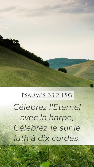 Psaumes 33:2 LSG Bible Verse Image