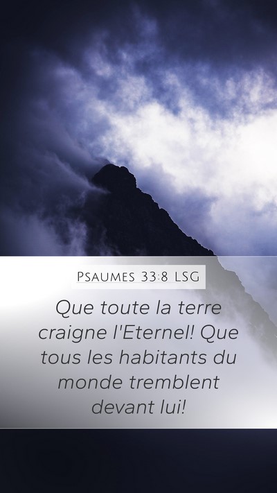 Psaumes 33:8 LSG Bible Verse Image