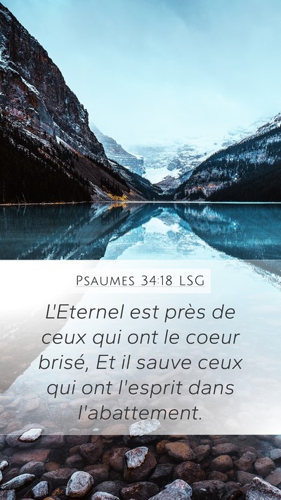 Psaumes 34:18 LSG Bible Verse Image