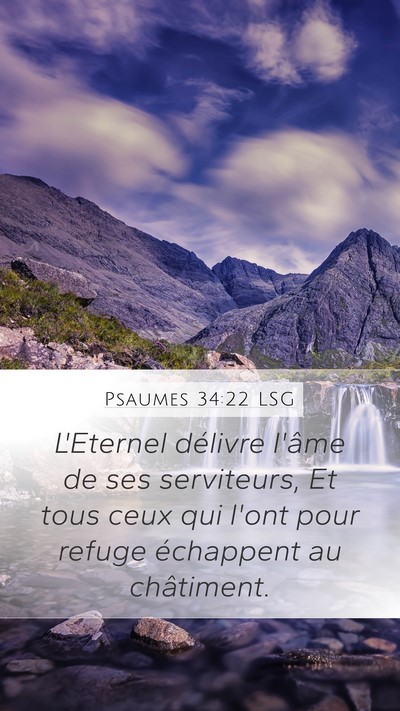 Psaumes 34:22 LSG Mobile Phone Wallpaper - L'Eternel délivre l'âme de ses serviteurs, Et - Mobile Bible Verse Wallpaper