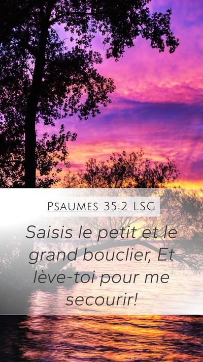 Psaumes 35:2 LSG Bible Verse Image