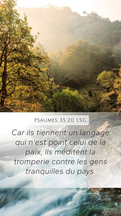 Psaumes 35:20 LSG Bible Verse Image
