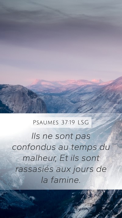 Psaumes 37:19 LSG Bible Verse Image