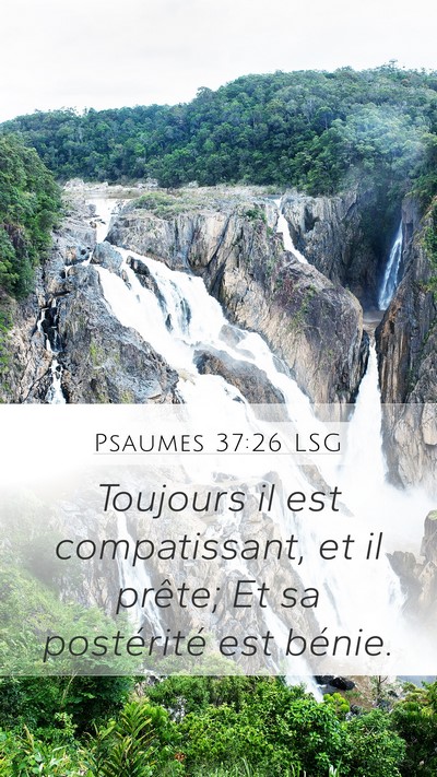 Psaumes 37:26 LSG Bible Verse Image