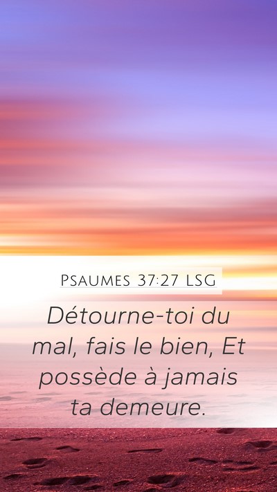 Psaumes 37:27 LSG Bible Verse Image
