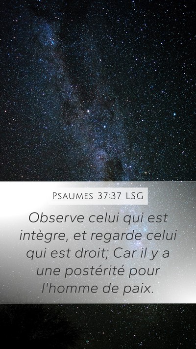 Psaumes 37:37 LSG Bible Verse Image