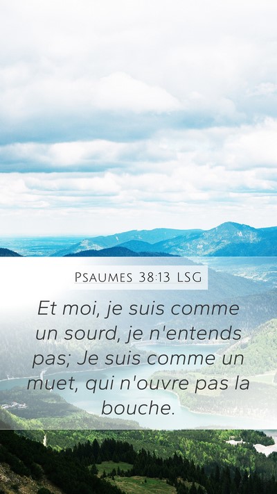 Psaumes 38:13 LSG Bible Verse Image