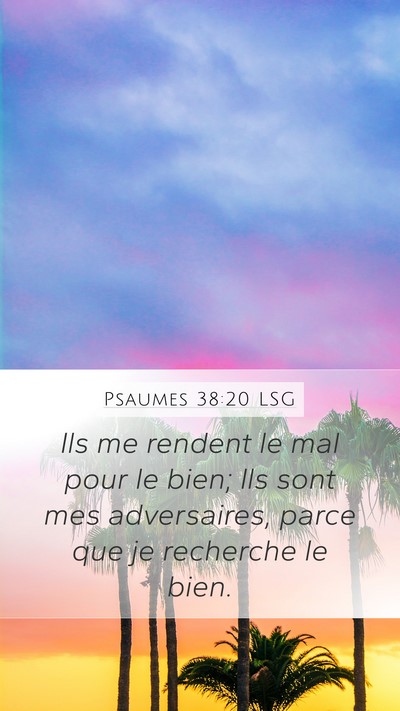 Psaumes 38:20 LSG Bible Verse Image
