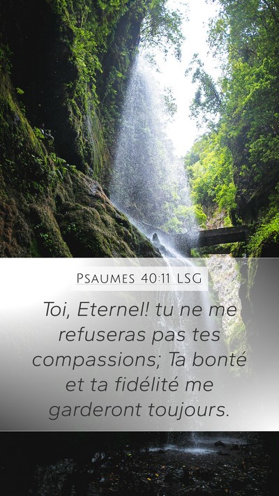 Psaumes 40:11 LSG Bible Verse Image