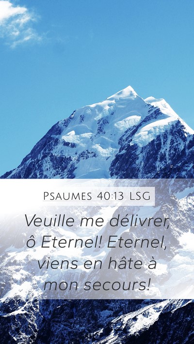 Psaumes 40:13 LSG Bible Verse Image