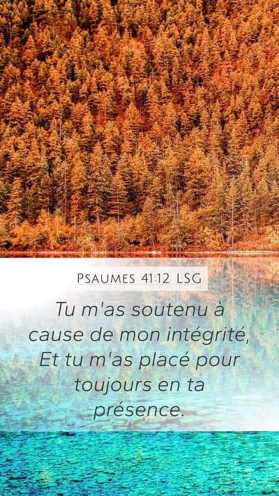 Psaumes 41:12 LSG Bible Verse Image