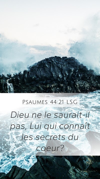 Psaumes 44:21 LSG Bible Verse Image