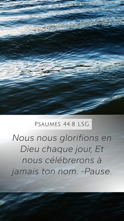 Psaumes 44:8 LSG Bible Verse Image