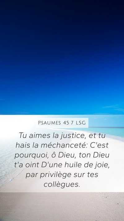 Psaumes 45:7 LSG Bible Verse Image