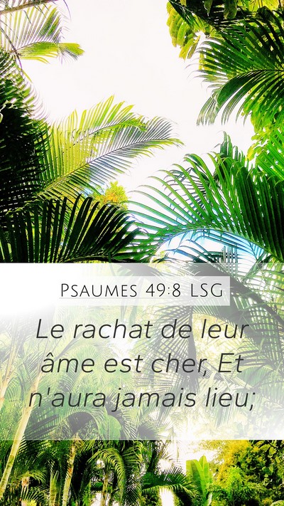 Psaumes 49:8 LSG Bible Verse Image