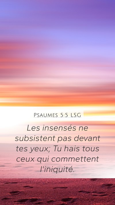 Psaumes 5:5 LSG Bible Verse Image