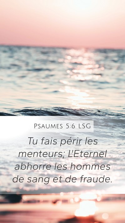 Psaumes 5:6 LSG Bible Verse Image