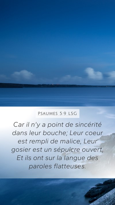 Psaumes 5:9 LSG Bible Verse Image