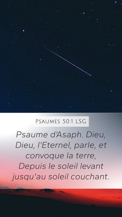 Psaumes 50:1 LSG Bible Verse Image