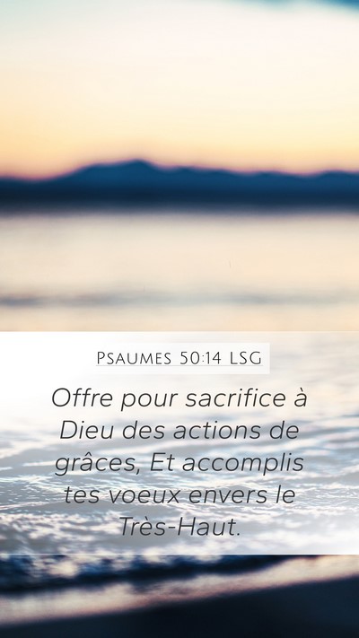 Psaumes 50:14 LSG Bible Verse Image