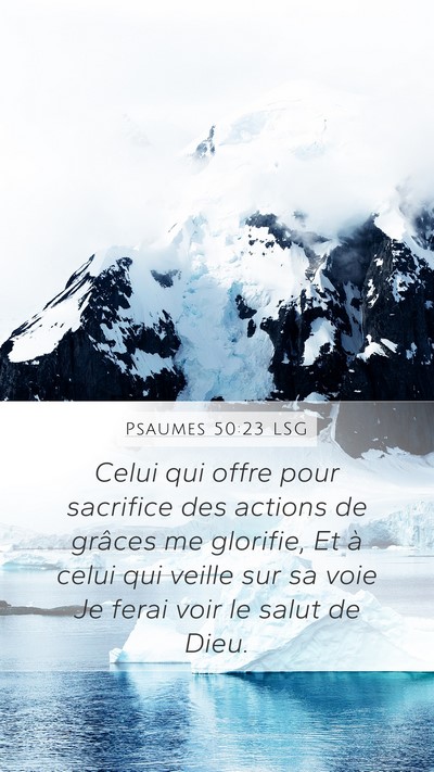 Psaumes 50:23 LSG Bible Verse Image