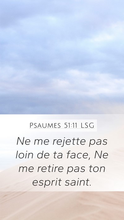 Psaumes 51:11 LSG Bible Verse Image