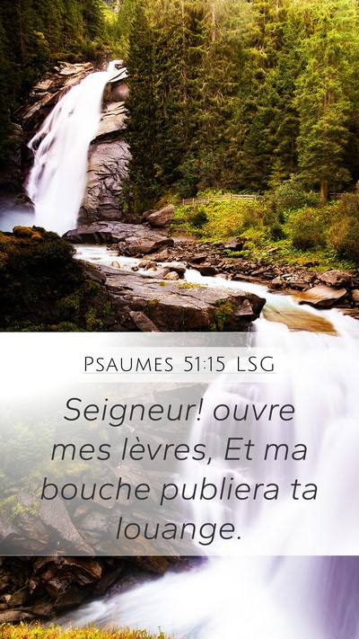Psaumes 51:15 LSG Bible Verse Image
