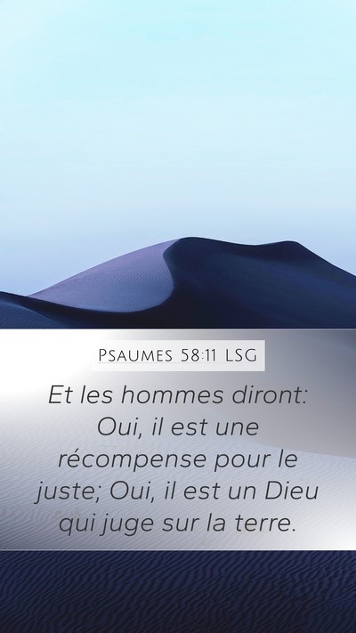 Psaumes 58:11 LSG Bible Verse Image