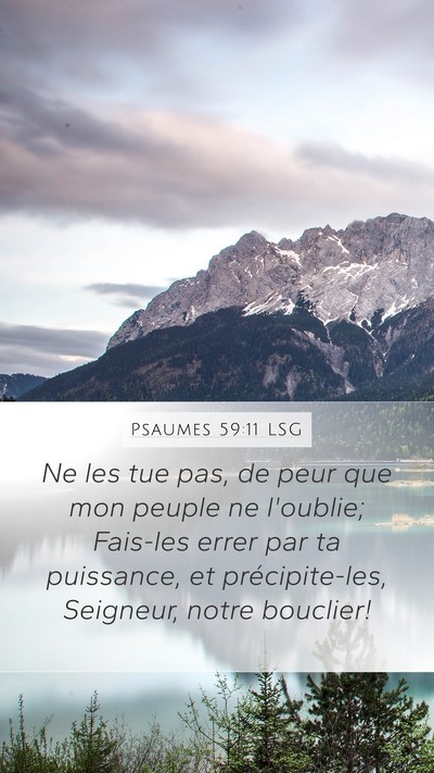 Psaumes 59:11 LSG Bible Verse Image