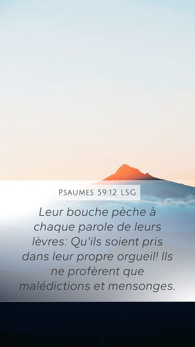 Psaumes 59:12 LSG Bible Verse Image